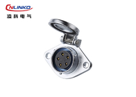 Soldering LED Flange Mount Connector Cnlinko IP67 5 Pin With Alloy Socket